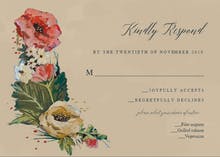 Wild roses - RSVP card